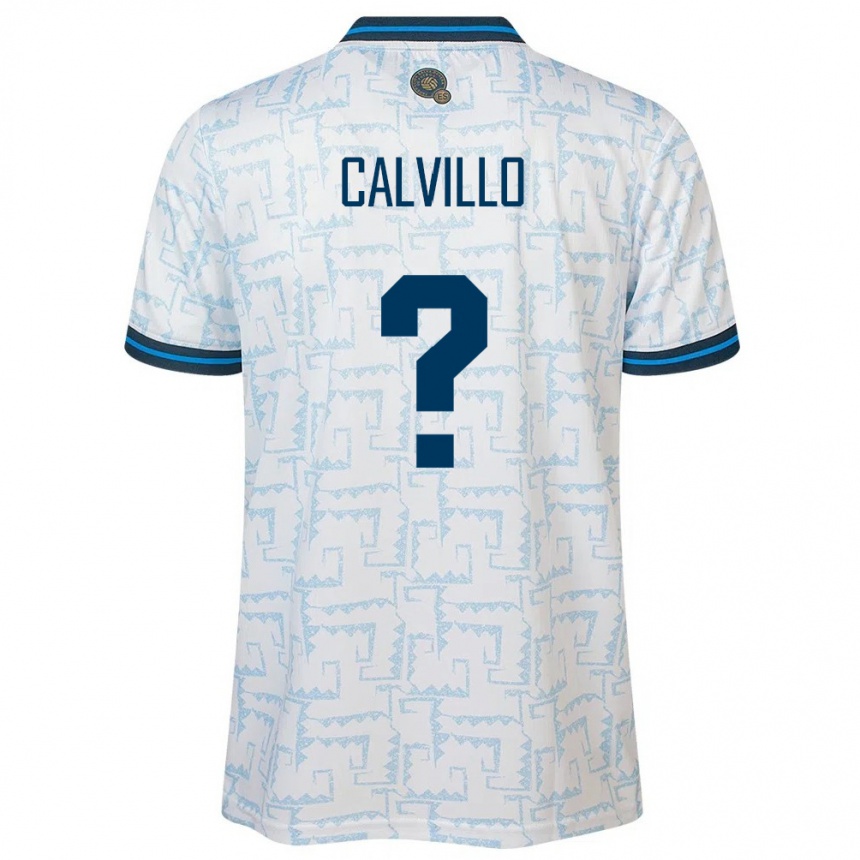 Niño Fútbol Camiseta El Salvador Eric Calvillo #0 Blanco 2ª Equipación 24-26 México