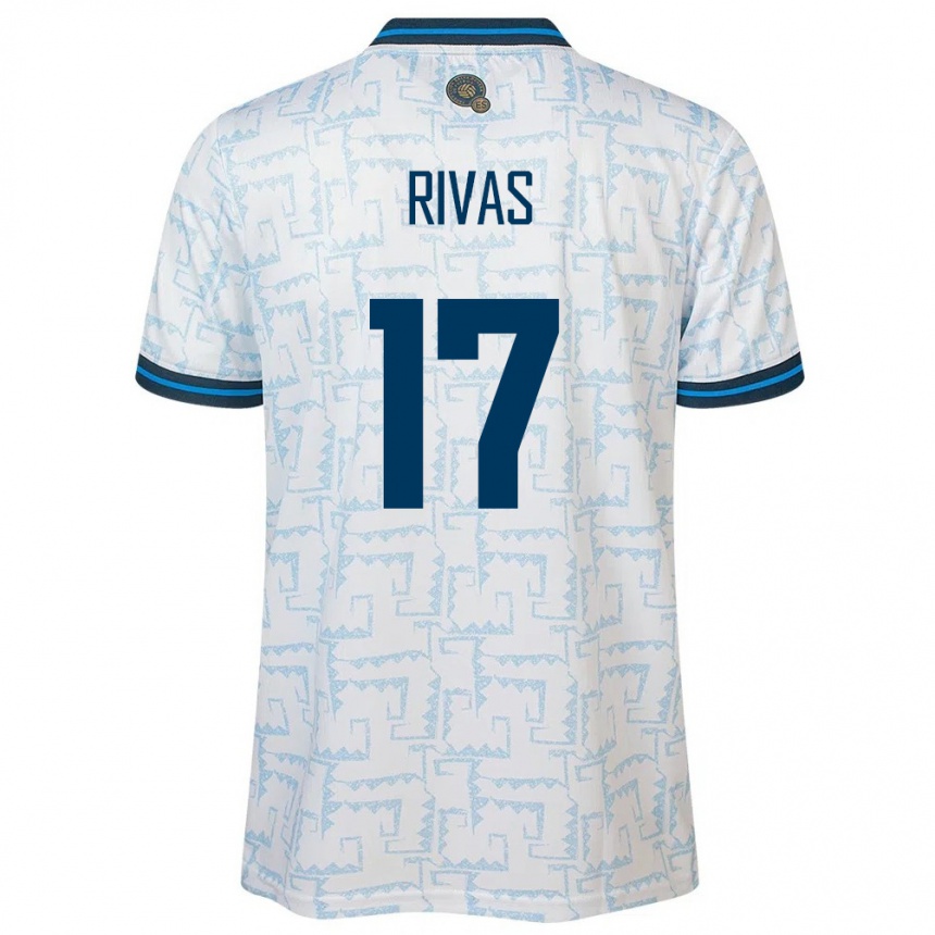 Niño Fútbol Camiseta El Salvador Eduardo Rivas #17 Blanco 2ª Equipación 24-26 México