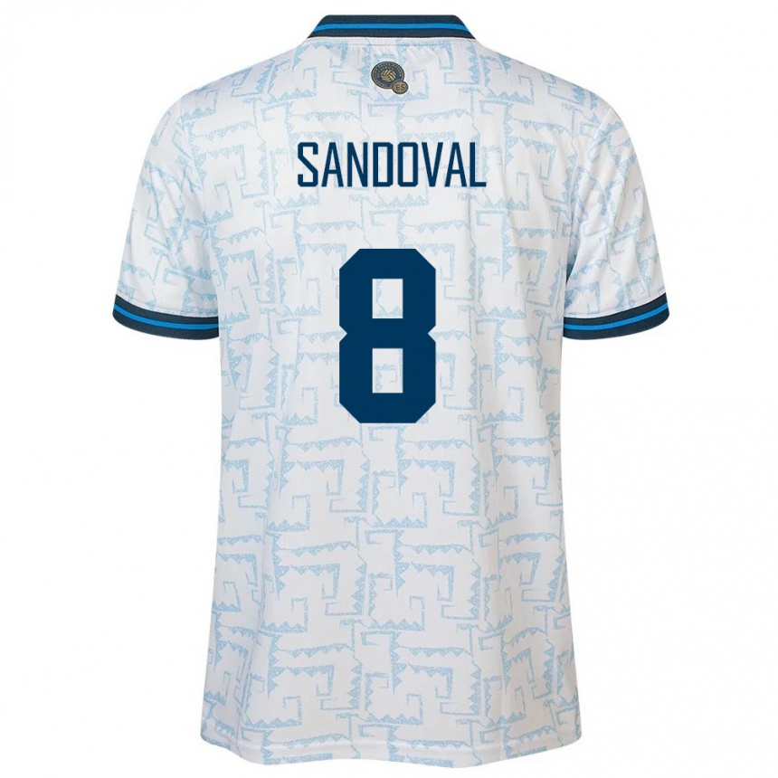 Niño Fútbol Camiseta El Salvador Emerson Sandoval #8 Blanco 2ª Equipación 24-26 México