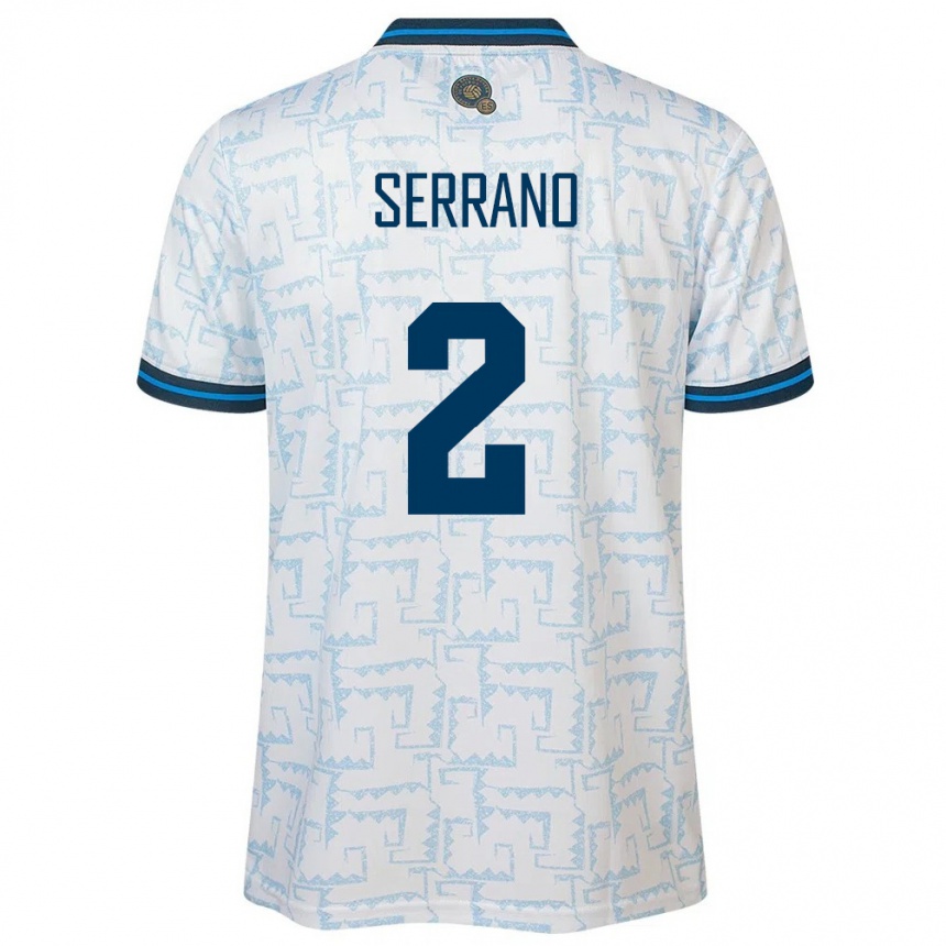 Niño Fútbol Camiseta El Salvador Alejandro Serrano #2 Blanco 2ª Equipación 24-26 México