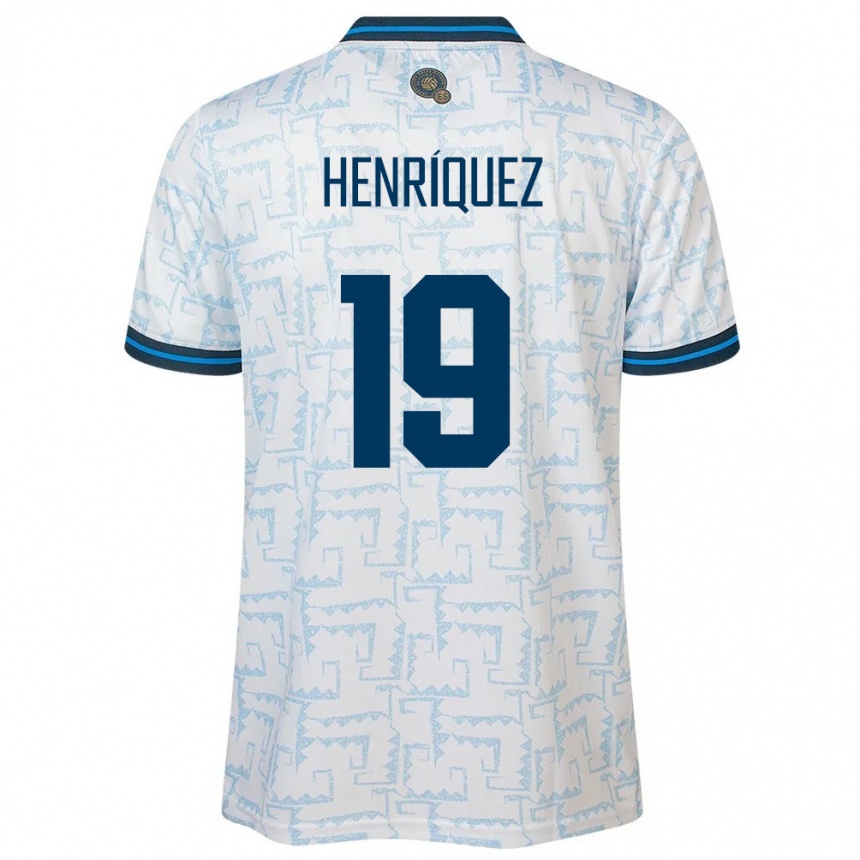 Niño Fútbol Camiseta El Salvador Alejandro Henríquez #19 Blanco 2ª Equipación 24-26 México