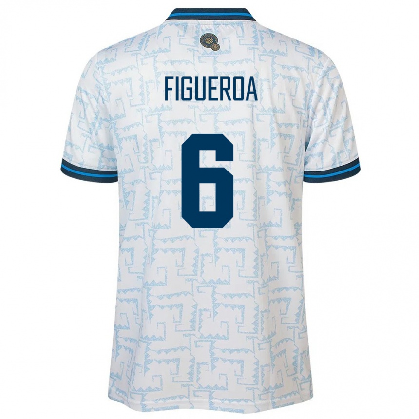 Niño Fútbol Camiseta El Salvador Elder Figueroa #6 Blanco 2ª Equipación 24-26 México