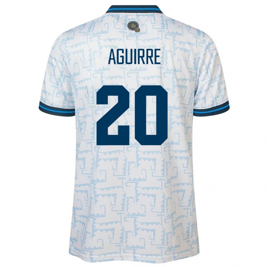 Niño Fútbol Camiseta El Salvador Jonathan Aguirre #20 Blanco 2ª Equipación 24-26 México