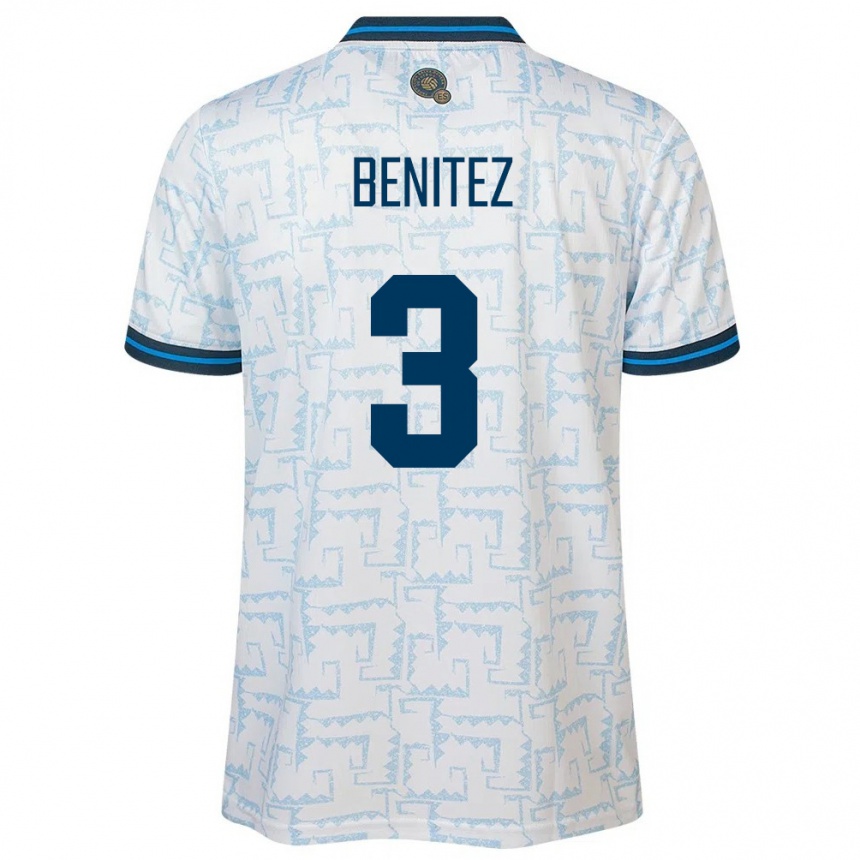 Niño Fútbol Camiseta El Salvador Carolina Benitez #3 Blanco 2ª Equipación 24-26 México