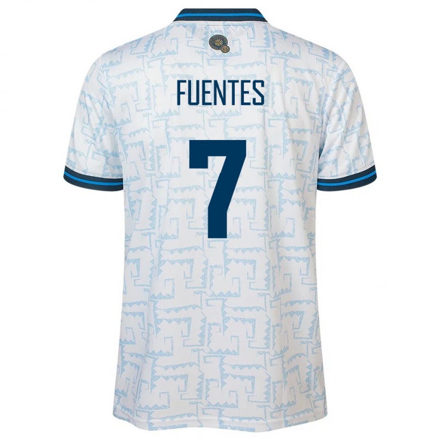 Niño Fútbol Camiseta El Salvador Danielle Fuentes #7 Blanco 2ª Equipación 24-26 México