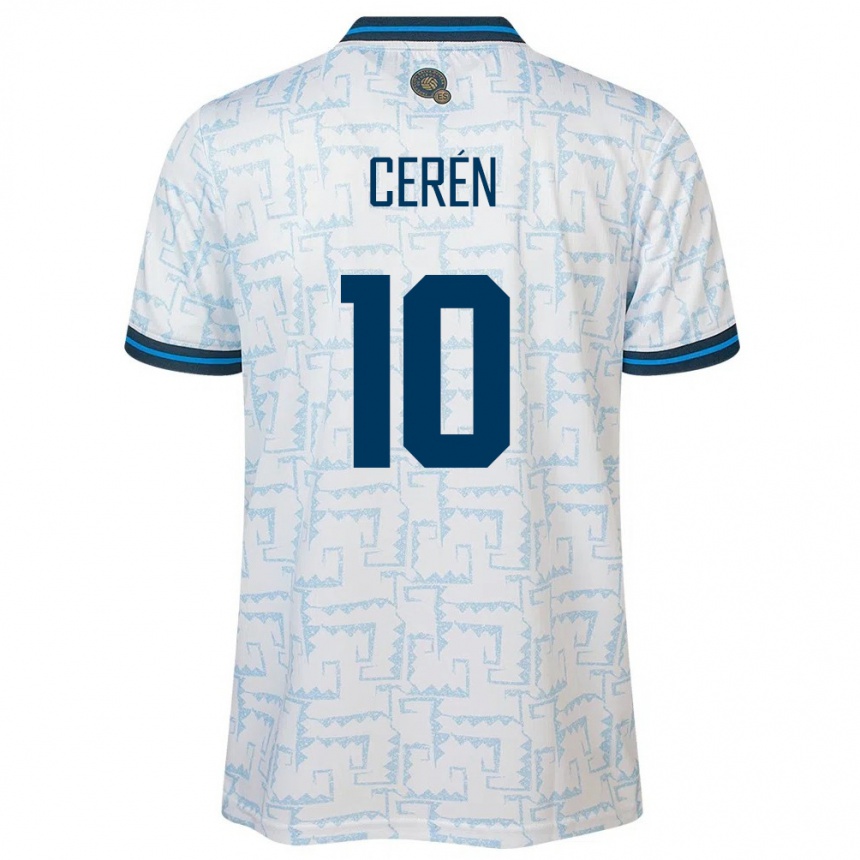 Niño Fútbol Camiseta El Salvador Brenda Cerén #10 Blanco 2ª Equipación 24-26 México