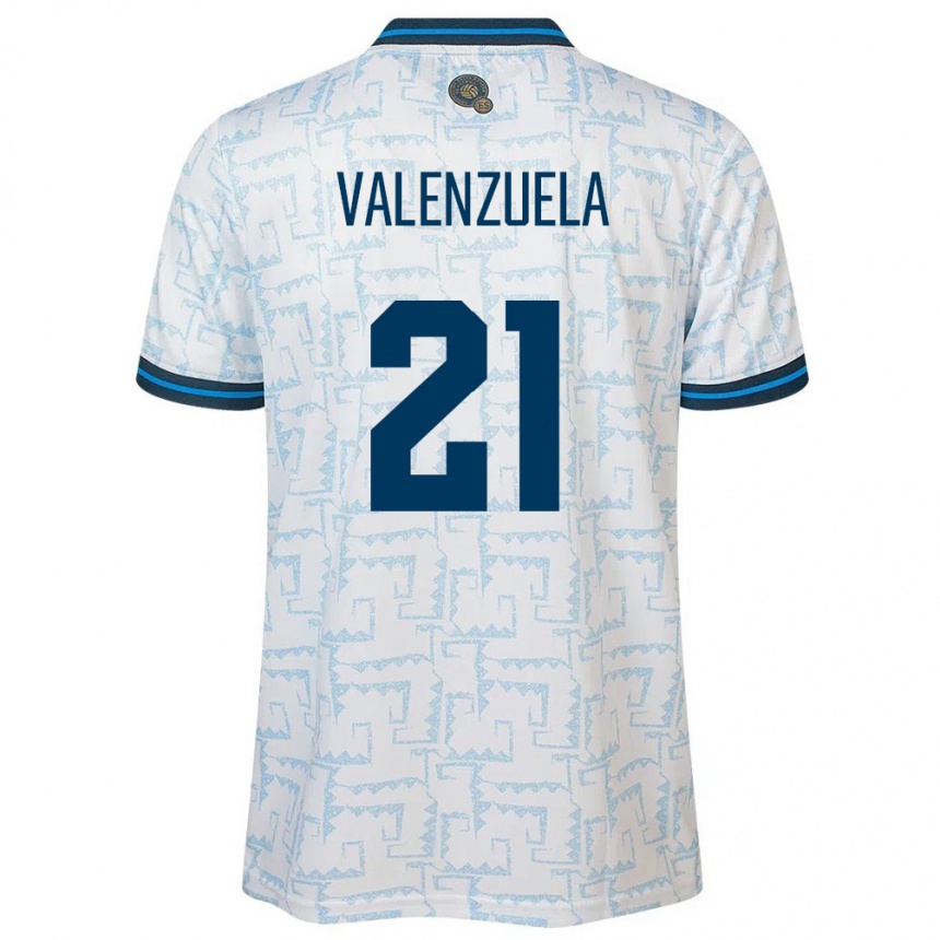 Niño Fútbol Camiseta El Salvador Ana Valenzuela #21 Blanco 2ª Equipación 24-26 México