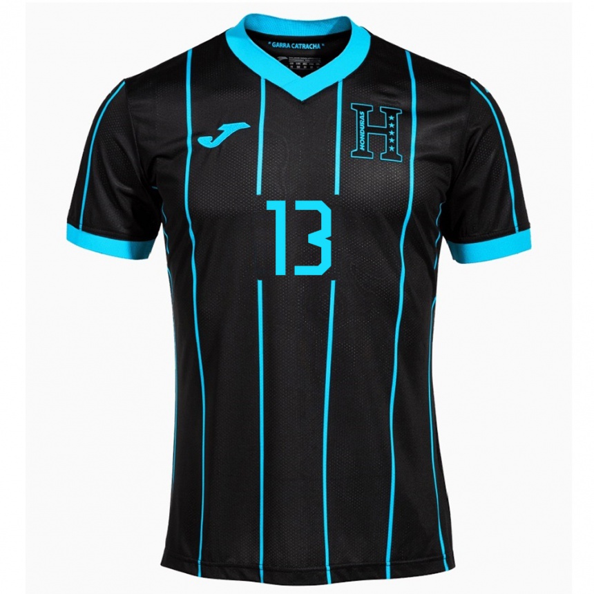 Niño Fútbol Camiseta Honduras Edwin Maldonado #13 Negro 2ª Equipación 24-26 México