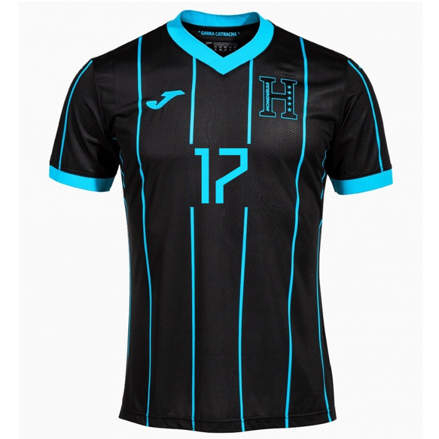 Niño Fútbol Camiseta Honduras Johana Espinal #17 Negro 2ª Equipación 24-26 México