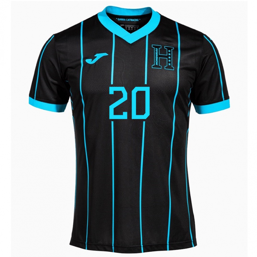 Niño Fútbol Camiseta Honduras Wesly Decas #20 Negro 2ª Equipación 24-26 México