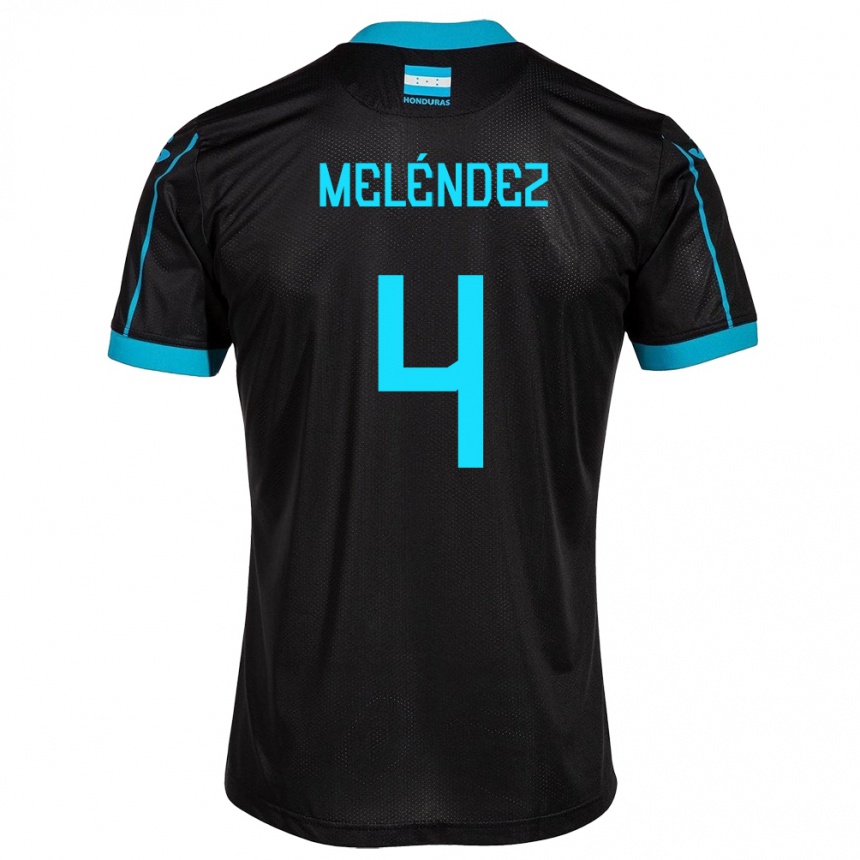 Niño Fútbol Camiseta Honduras Carlos Meléndez #4 Negro 2ª Equipación 24-26 México