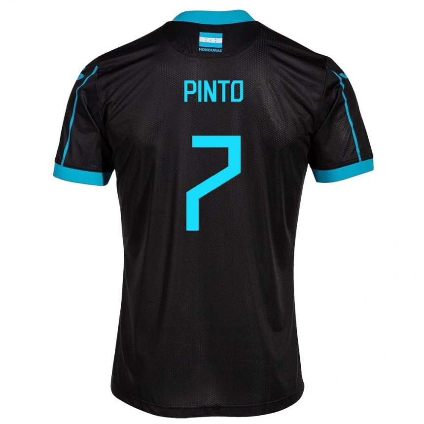 Niño Fútbol Camiseta Honduras José Pinto #7 Negro 2ª Equipación 24-26 México