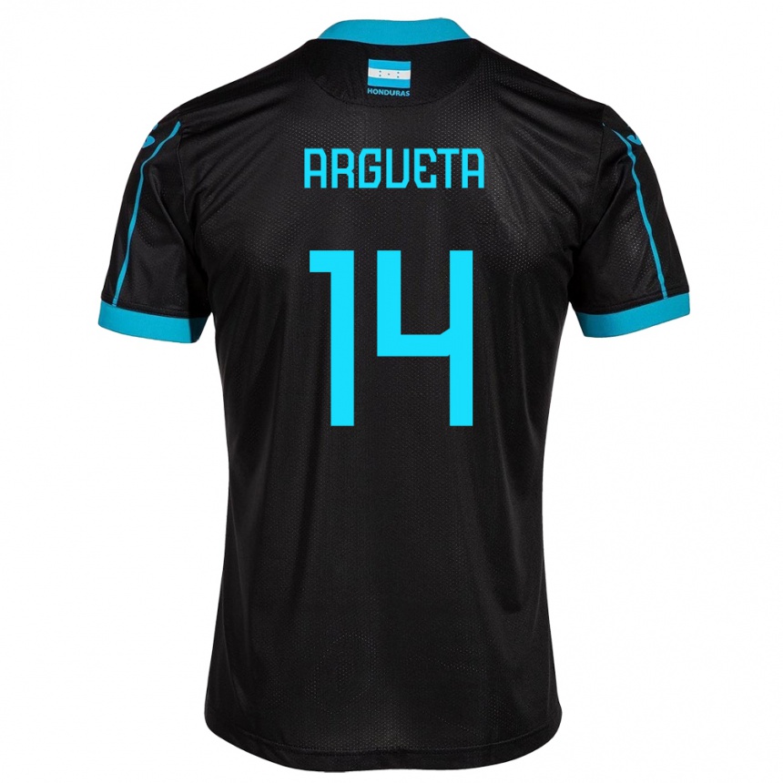 Niño Fútbol Camiseta Honduras Carlos Argueta #14 Negro 2ª Equipación 24-26 México