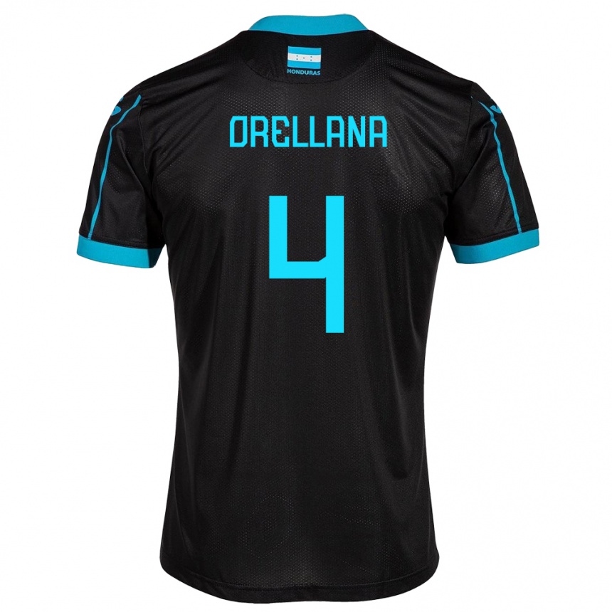 Niño Fútbol Camiseta Honduras André Orellana #4 Negro 2ª Equipación 24-26 México