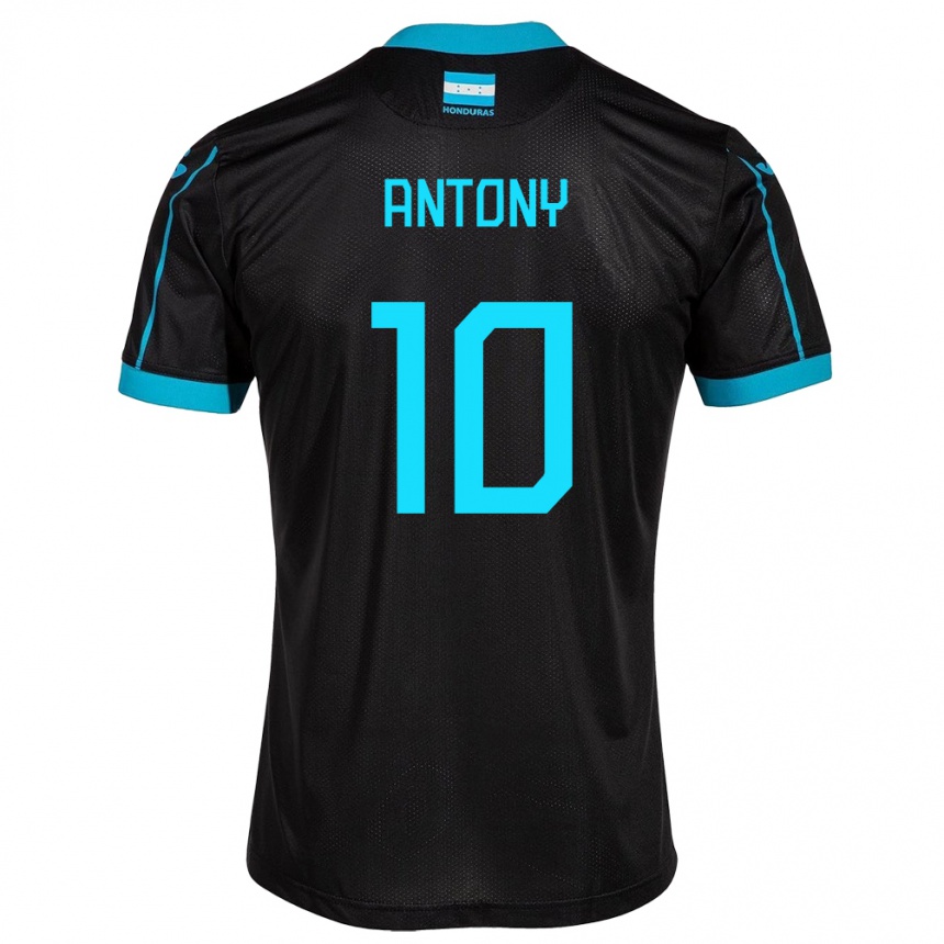 Niño Fútbol Camiseta Honduras Antony García #10 Negro 2ª Equipación 24-26 México