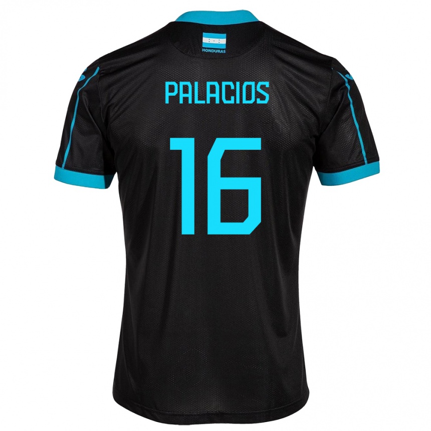 Niño Fútbol Camiseta Honduras Danilo Palacios #16 Negro 2ª Equipación 24-26 México