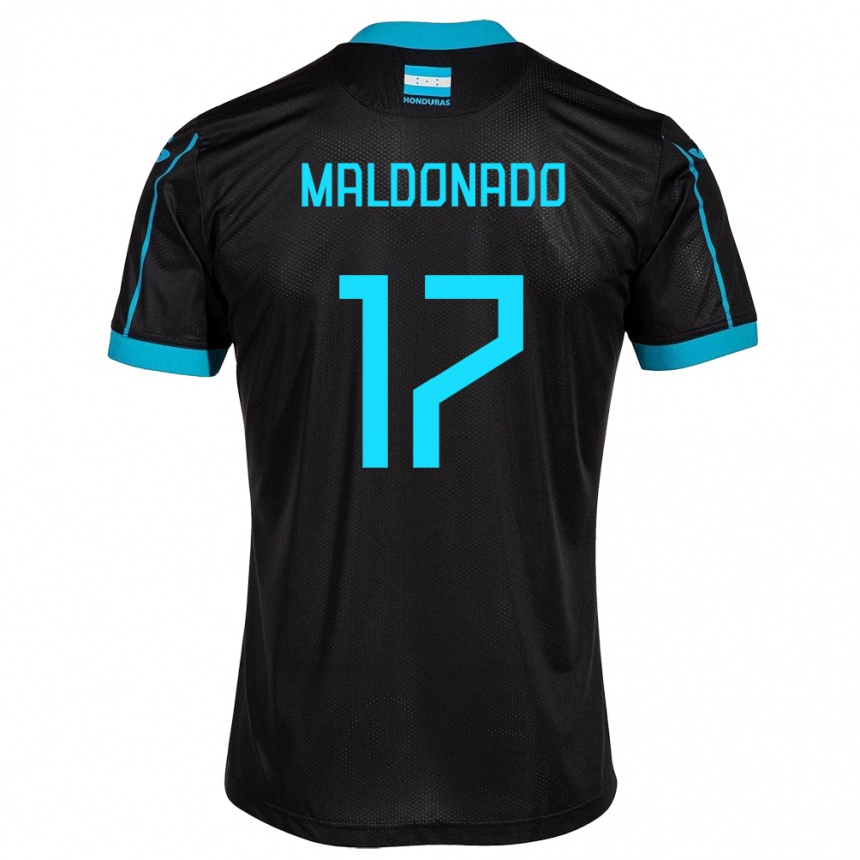 Niño Fútbol Camiseta Honduras Axel Maldonado #17 Negro 2ª Equipación 24-26 México