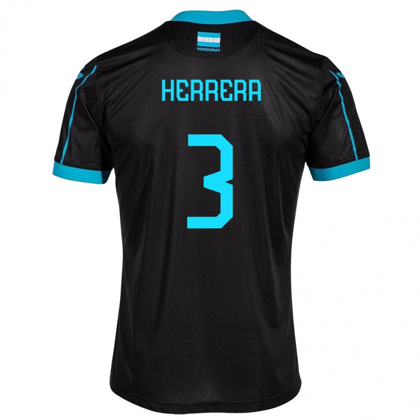 Niño Fútbol Camiseta Honduras David Herrera #3 Negro 2ª Equipación 24-26 México