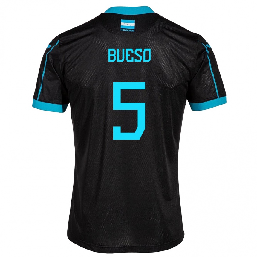 Niño Fútbol Camiseta Honduras Jonathan Bueso #5 Negro 2ª Equipación 24-26 México