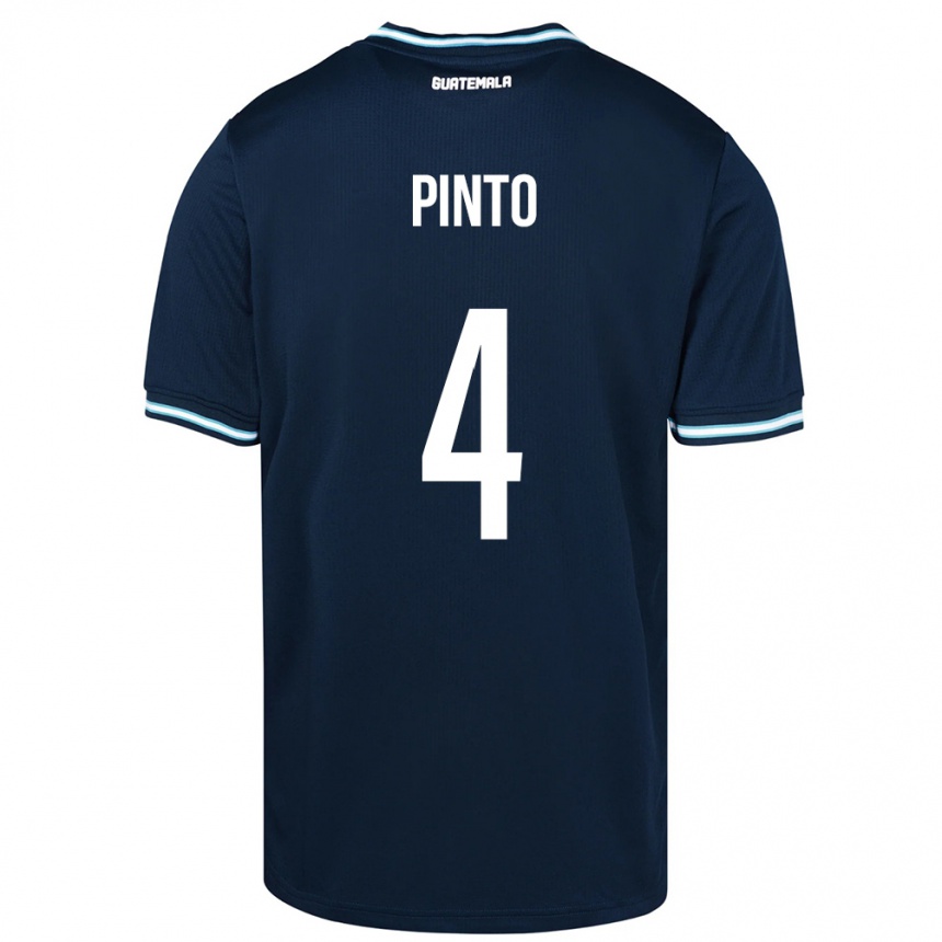 Niño Fútbol Camiseta Guatemala José Carlos Pinto #4 Azul 2ª Equipación 24-26 México