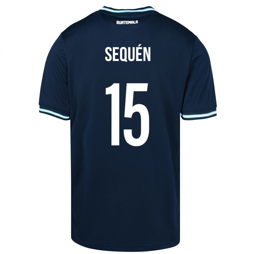 Niño Fútbol Camiseta Guatemala Marlon Sequén #15 Azul 2ª Equipación 24-26 México