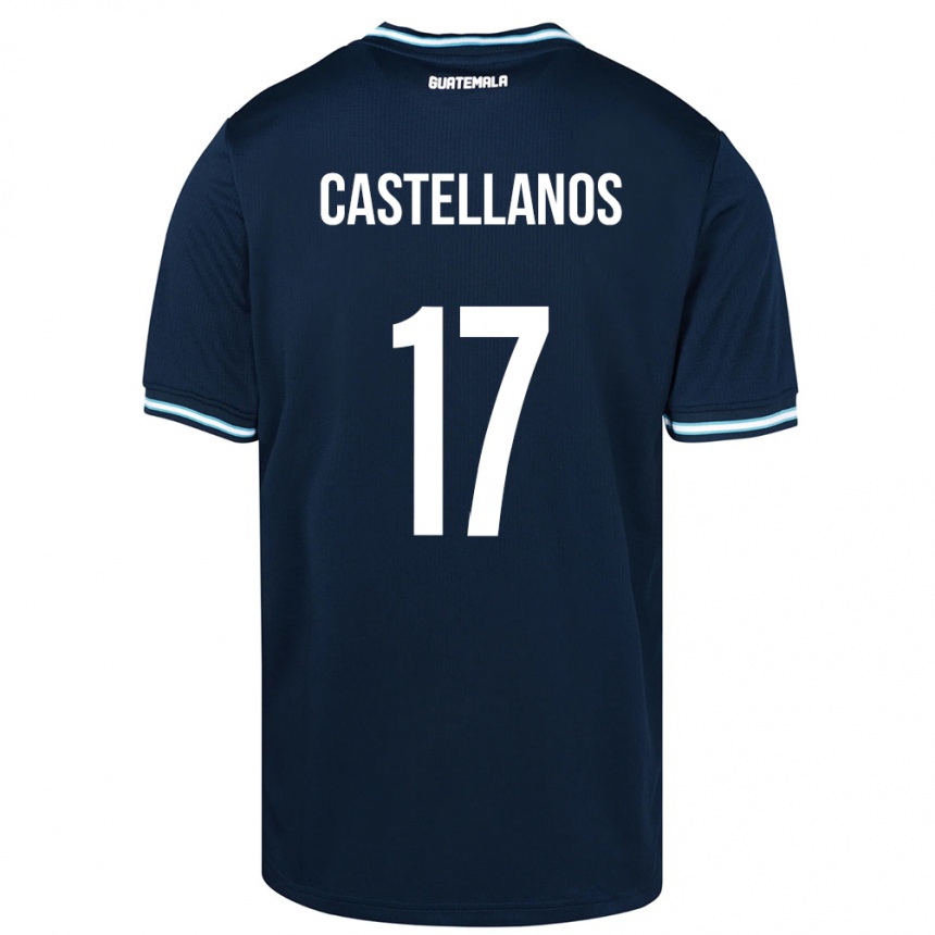 Niño Fútbol Camiseta Guatemala Óscar Castellanos #17 Azul 2ª Equipación 24-26 México