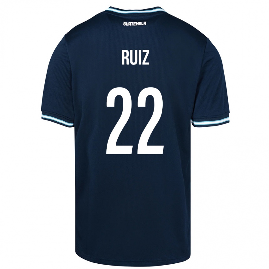 Niño Fútbol Camiseta Guatemala Kevin Ruiz #22 Azul 2ª Equipación 24-26 México