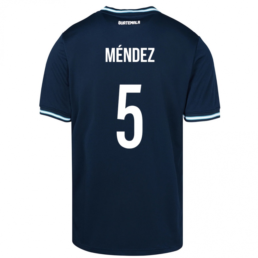 Niño Fútbol Camiseta Guatemala Diego Méndez #5 Azul 2ª Equipación 24-26 México