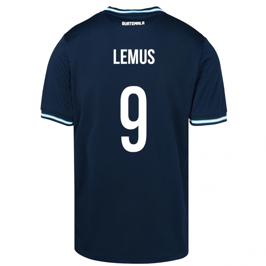 Niño Fútbol Camiseta Guatemala Erick Lemus #9 Azul 2ª Equipación 24-26 México