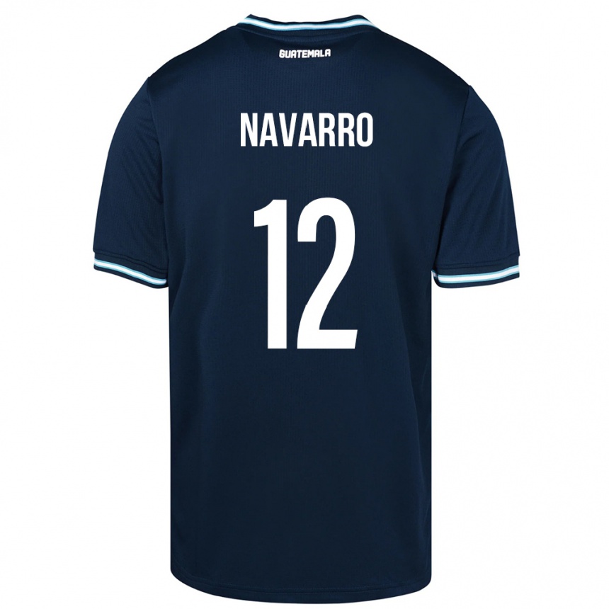 Niño Fútbol Camiseta Guatemala Kenderson Navarro #12 Azul 2ª Equipación 24-26 México