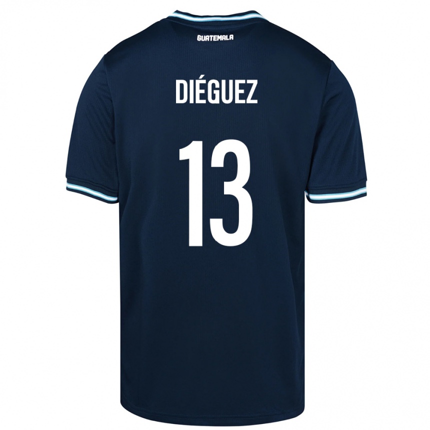 Niño Fútbol Camiseta Guatemala Jonathan Diéguez #13 Azul 2ª Equipación 24-26 México