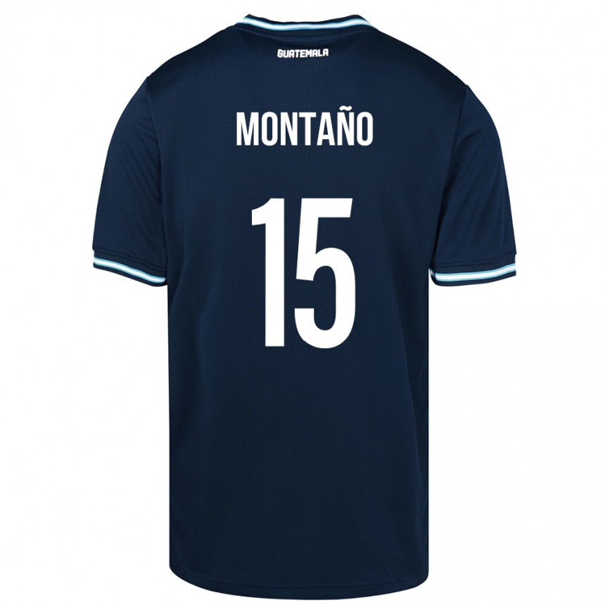 Niño Fútbol Camiseta Guatemala Figo Montaño #15 Azul 2ª Equipación 24-26 México