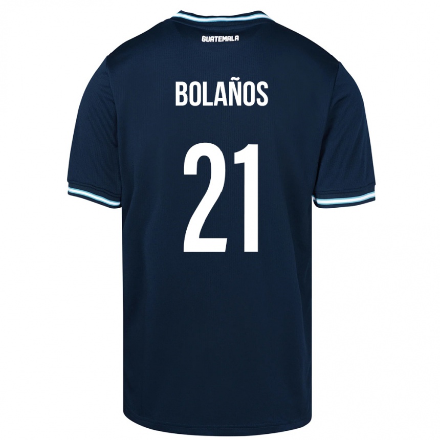 Niño Fútbol Camiseta Guatemala Diego Bolaños #21 Azul 2ª Equipación 24-26 México