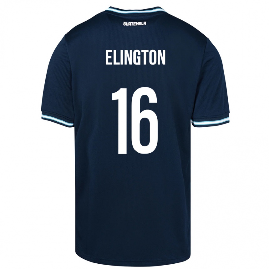 Niño Fútbol Camiseta Guatemala Elvi Elington #16 Azul 2ª Equipación 24-26 México