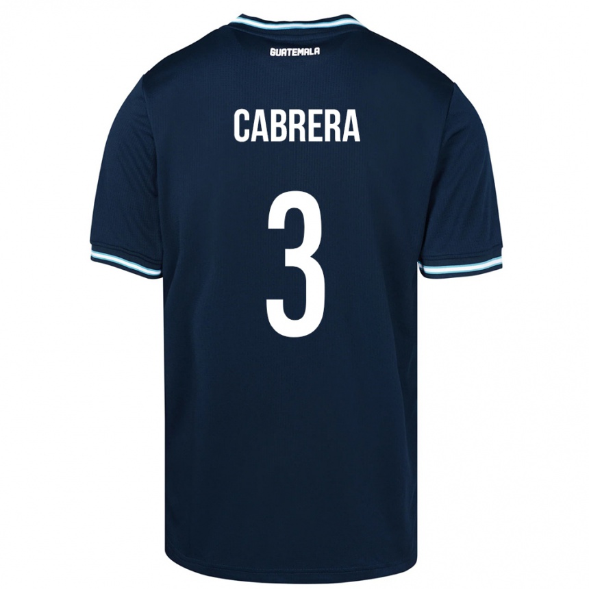 Niño Fútbol Camiseta Guatemala Gabriel Cabrera #3 Azul 2ª Equipación 24-26 México