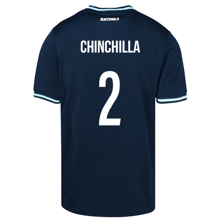 Niño Fútbol Camiseta Guatemala Nicolás Chinchilla #2 Azul 2ª Equipación 24-26 México