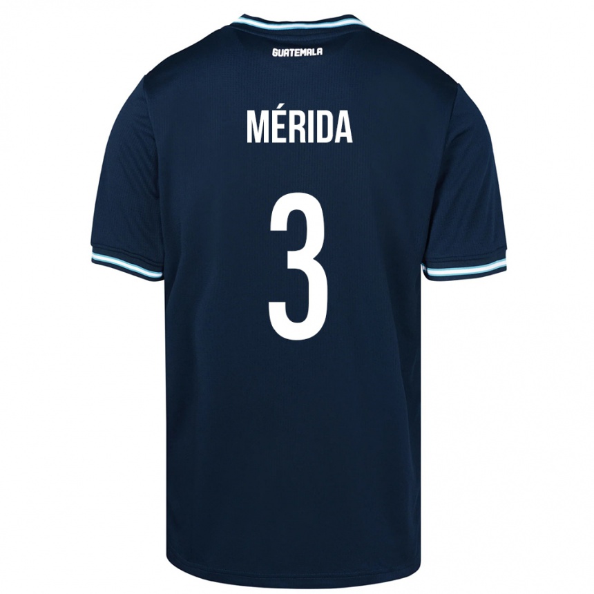 Niño Fútbol Camiseta Guatemala Daniel Mérida #3 Azul 2ª Equipación 24-26 México