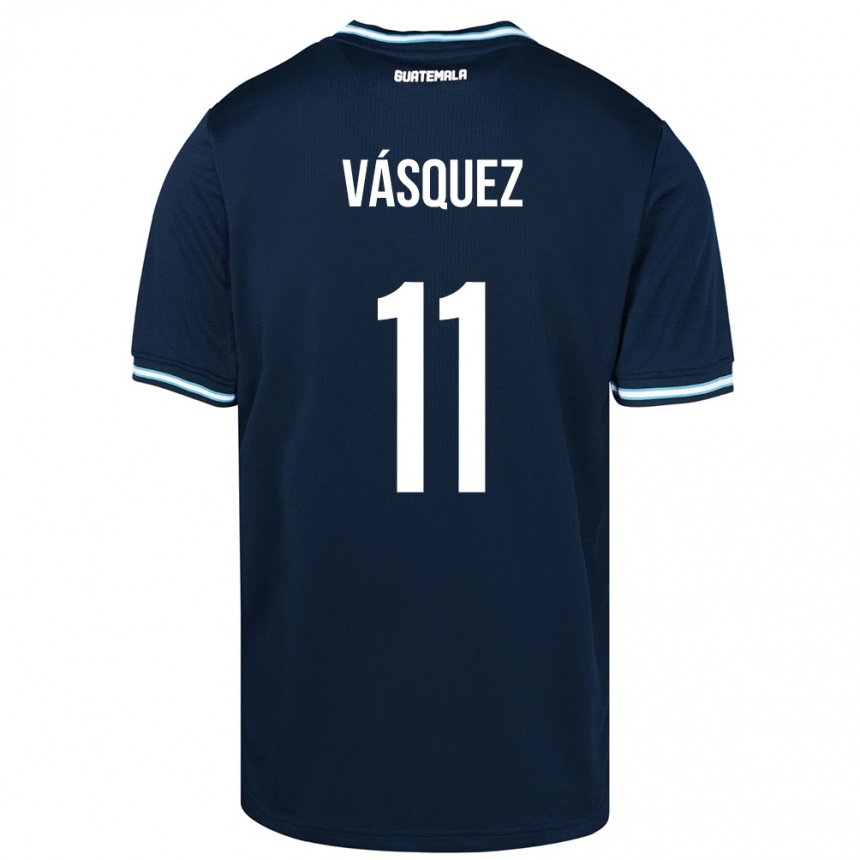 Niño Fútbol Camiseta Guatemala Gabino Vásquez #11 Azul 2ª Equipación 24-26 México