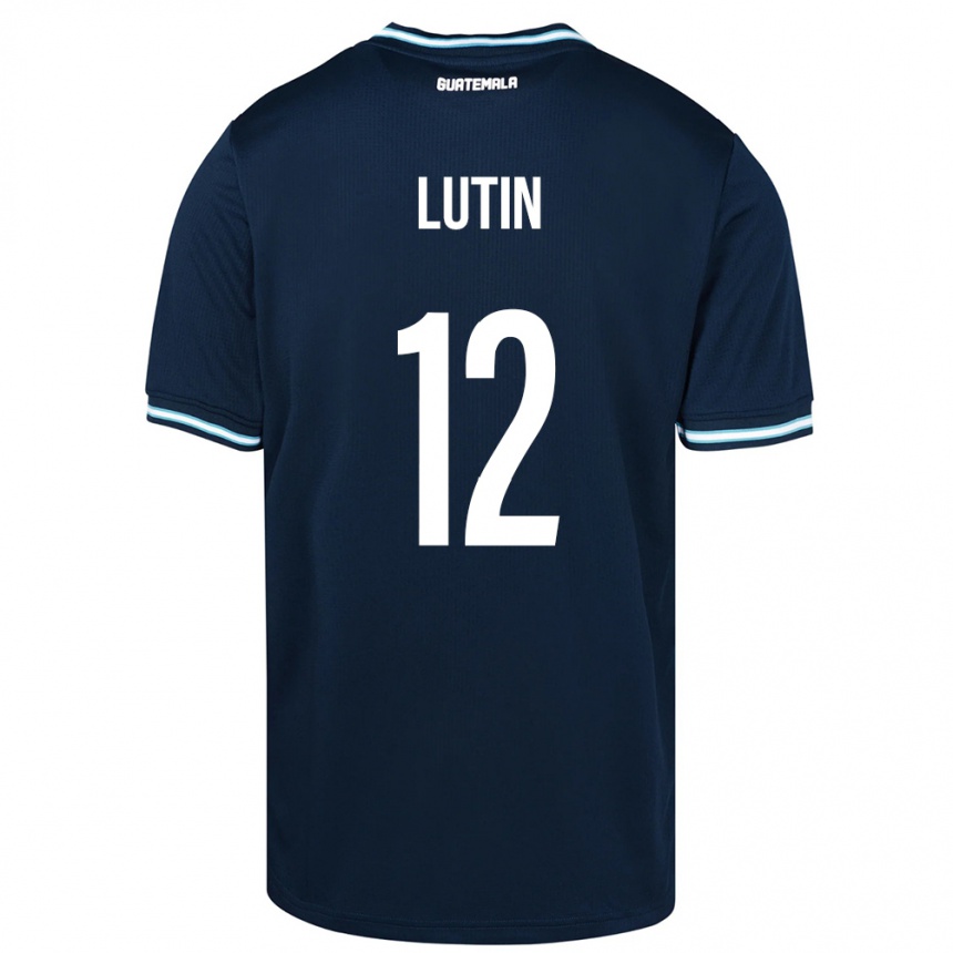 Niño Fútbol Camiseta Guatemala John Lutin #12 Azul 2ª Equipación 24-26 México