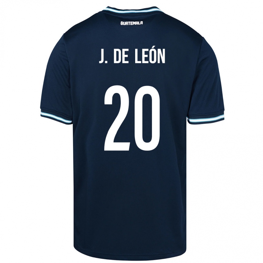 Niño Fútbol Camiseta Guatemala Jorge De León #20 Azul 2ª Equipación 24-26 México