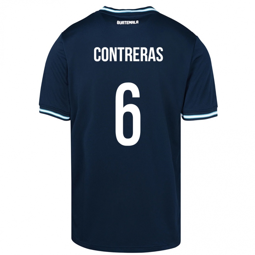 Niño Fútbol Camiseta Guatemala María Contreras #6 Azul 2ª Equipación 24-26 México