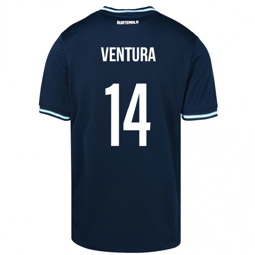 Niño Fútbol Camiseta Guatemala Madelyn Ventura #14 Azul 2ª Equipación 24-26 México