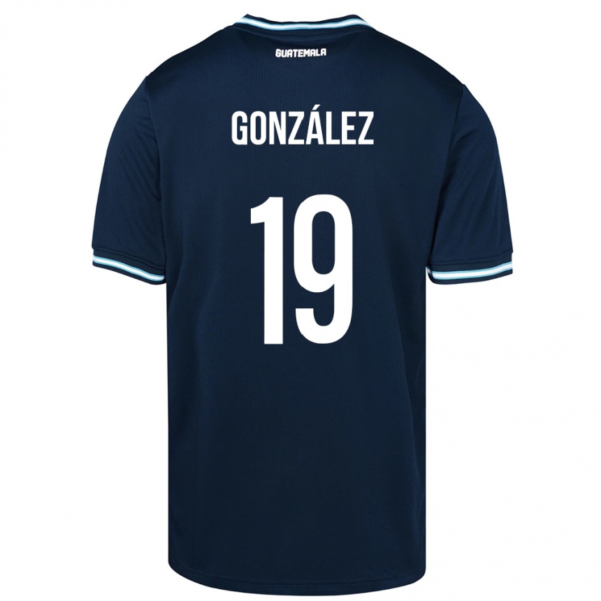 Niño Fútbol Camiseta Guatemala Karen González #19 Azul 2ª Equipación 24-26 México