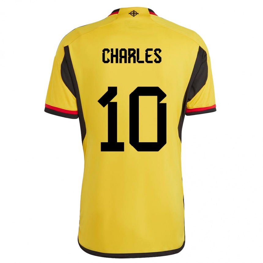 Niño Fútbol Camiseta Irlanda Del Norte Dion Charles #10 Blanco 2ª Equipación 24-26 México