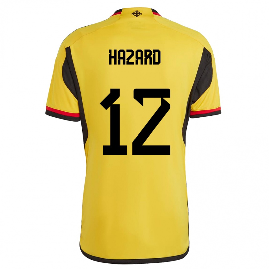 Niño Fútbol Camiseta Irlanda Del Norte Conor Hazard #12 Blanco 2ª Equipación 24-26 México