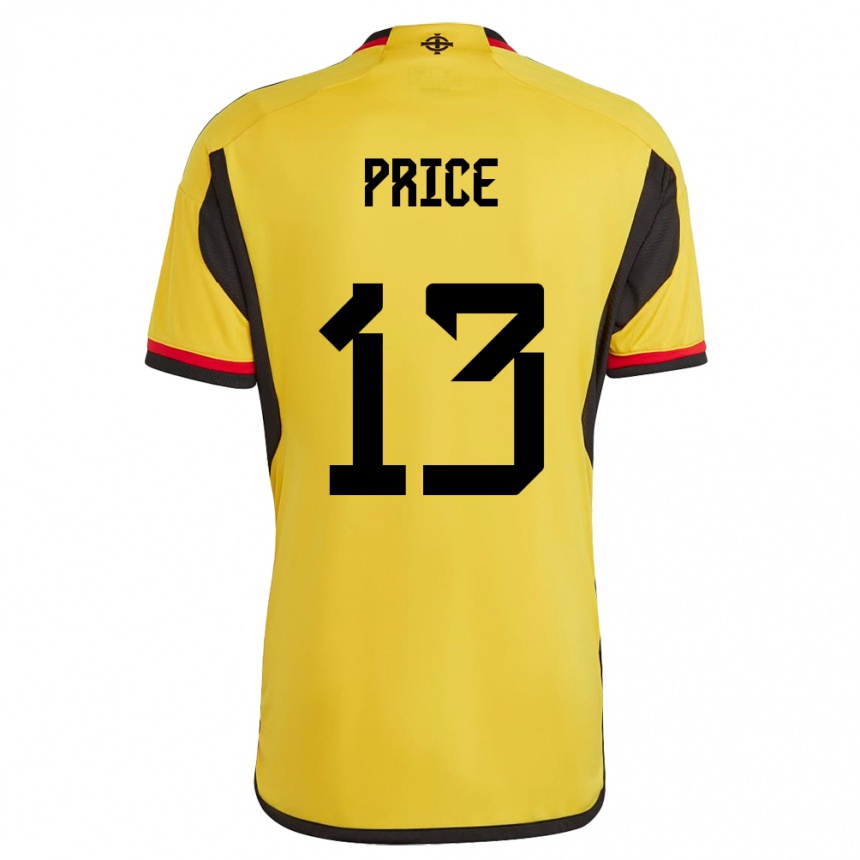 Niño Fútbol Camiseta Irlanda Del Norte Isaac Price #13 Blanco 2ª Equipación 24-26 México