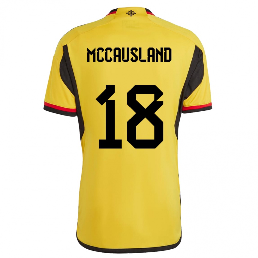 Niño Fútbol Camiseta Irlanda Del Norte Ross Mccausland #18 Blanco 2ª Equipación 24-26 México