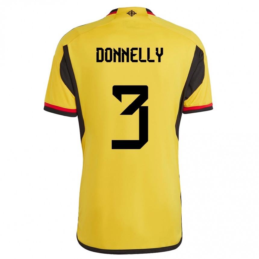 Niño Fútbol Camiseta Irlanda Del Norte Aaron Donnelly #3 Blanco 2ª Equipación 24-26 México