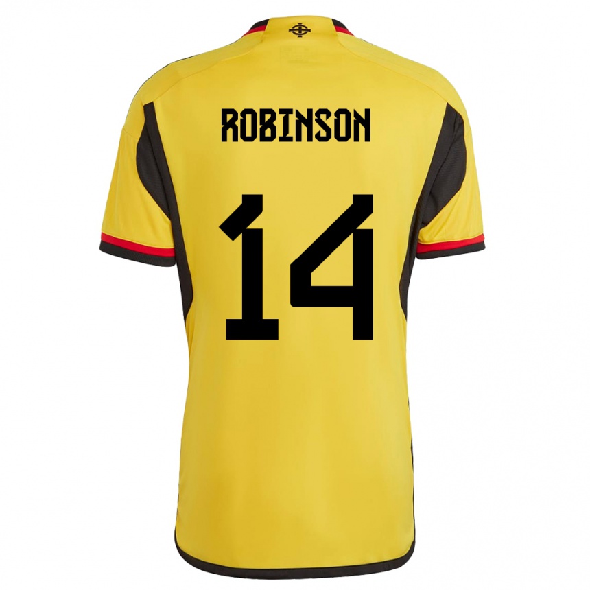 Niño Fútbol Camiseta Irlanda Del Norte Darren Robinson #14 Blanco 2ª Equipación 24-26 México