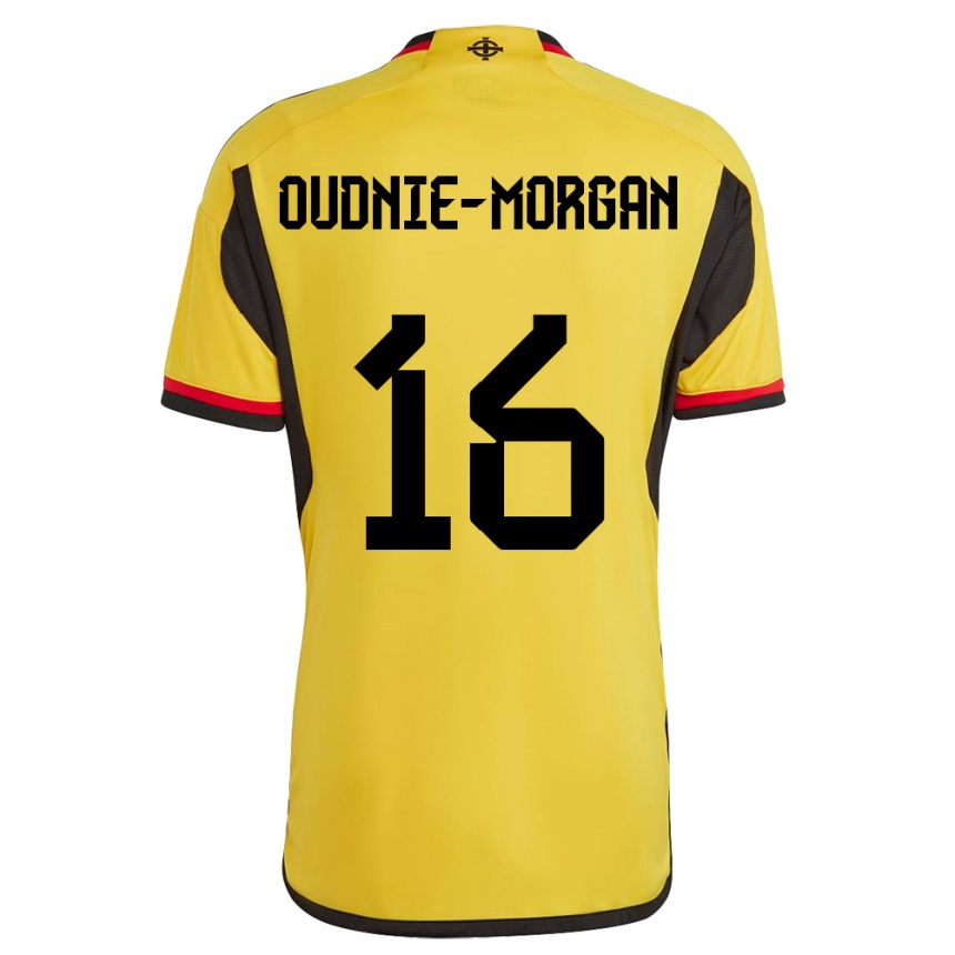 Niño Fútbol Camiseta Irlanda Del Norte Rio Oudnie-Morgan #16 Blanco 2ª Equipación 24-26 México